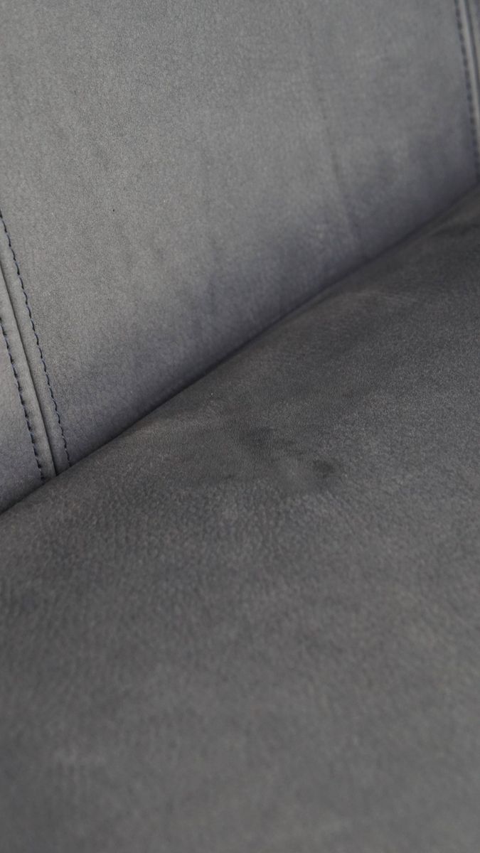 Leuke Schuitema Art Deco Design Bank Met Mooie Blauwe Nubuck Lederen Bekleding image 14