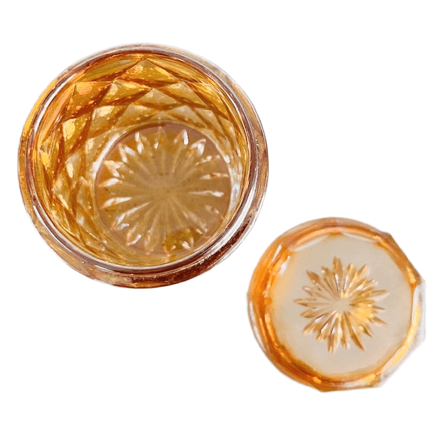 Artdeco Carnival Kristal Sieradendoos Iriserend Oranje 1930’s image 6