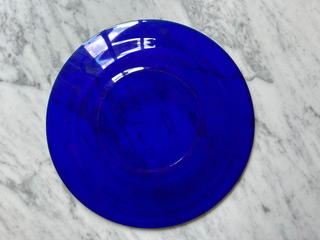 4x Dinerbord Donkerblauw Glas image 4