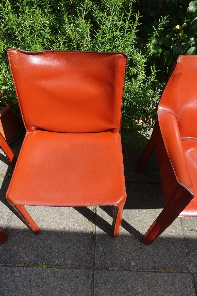 Mario Bellini Diner Chairs Cassina 1970’s Cab 412 & 413 image 10