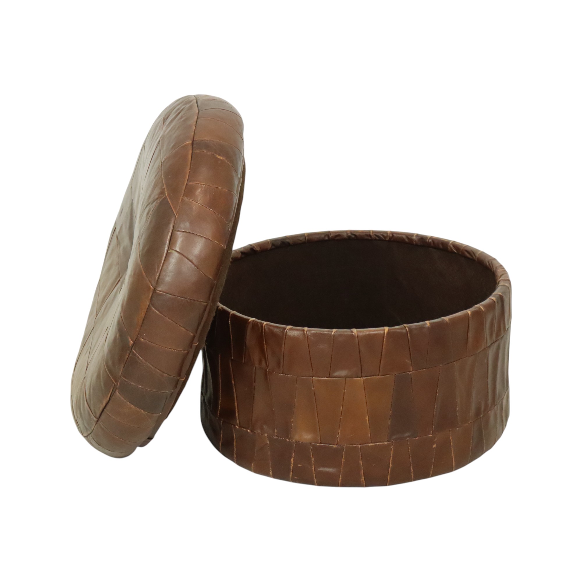 Design Mushroom Poef Opbergruimte De Sede Bruin Leer 57cm image 8