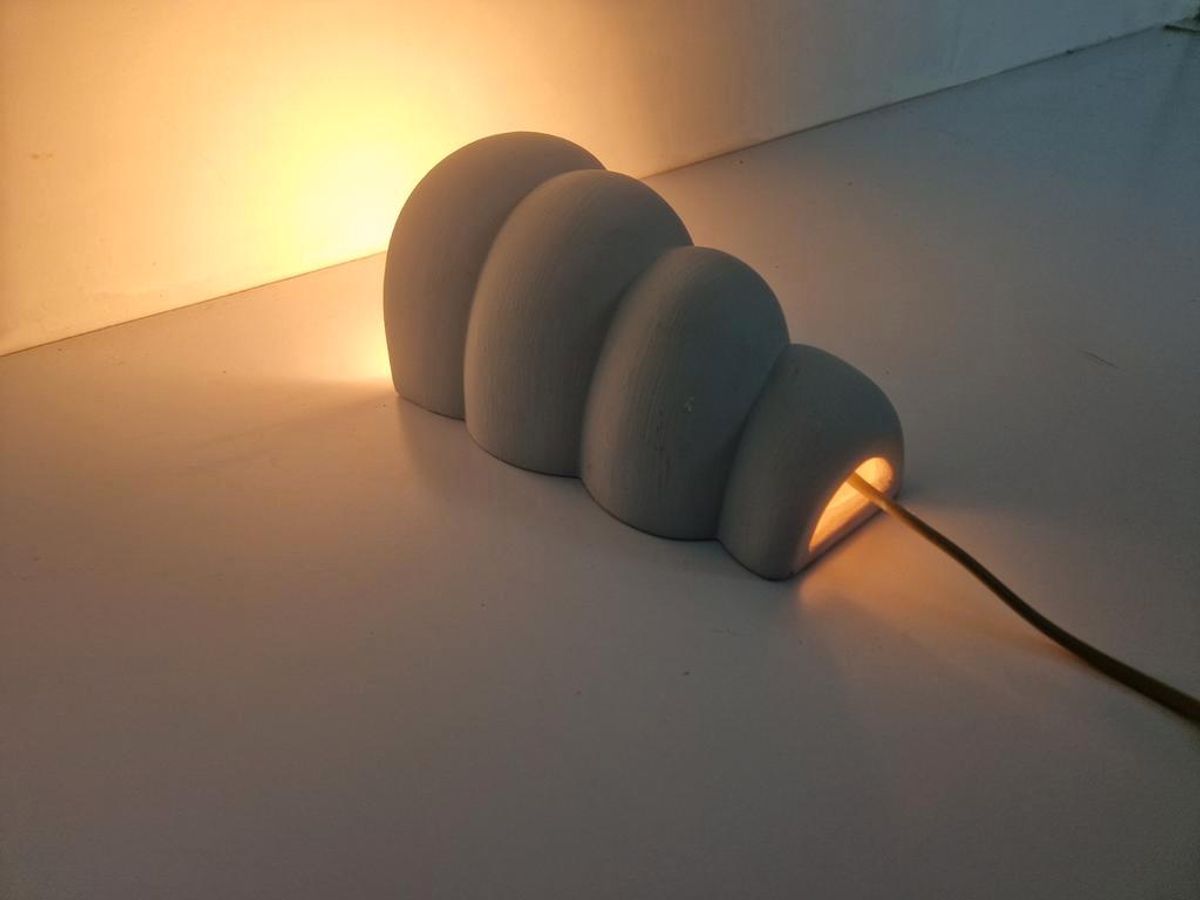 Vintage Italiaanse Keramiek Muur Lamp Wolk. image 3