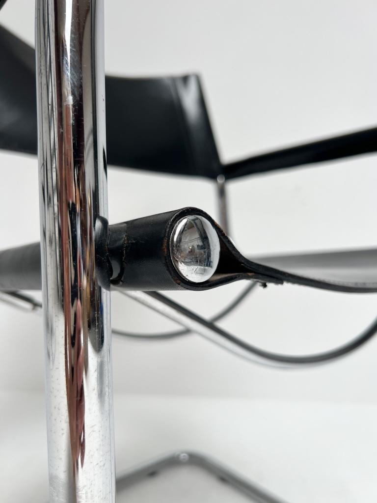 Set Van 4 Lederen Mart Stam S34 Stoelen, 1970's image 9