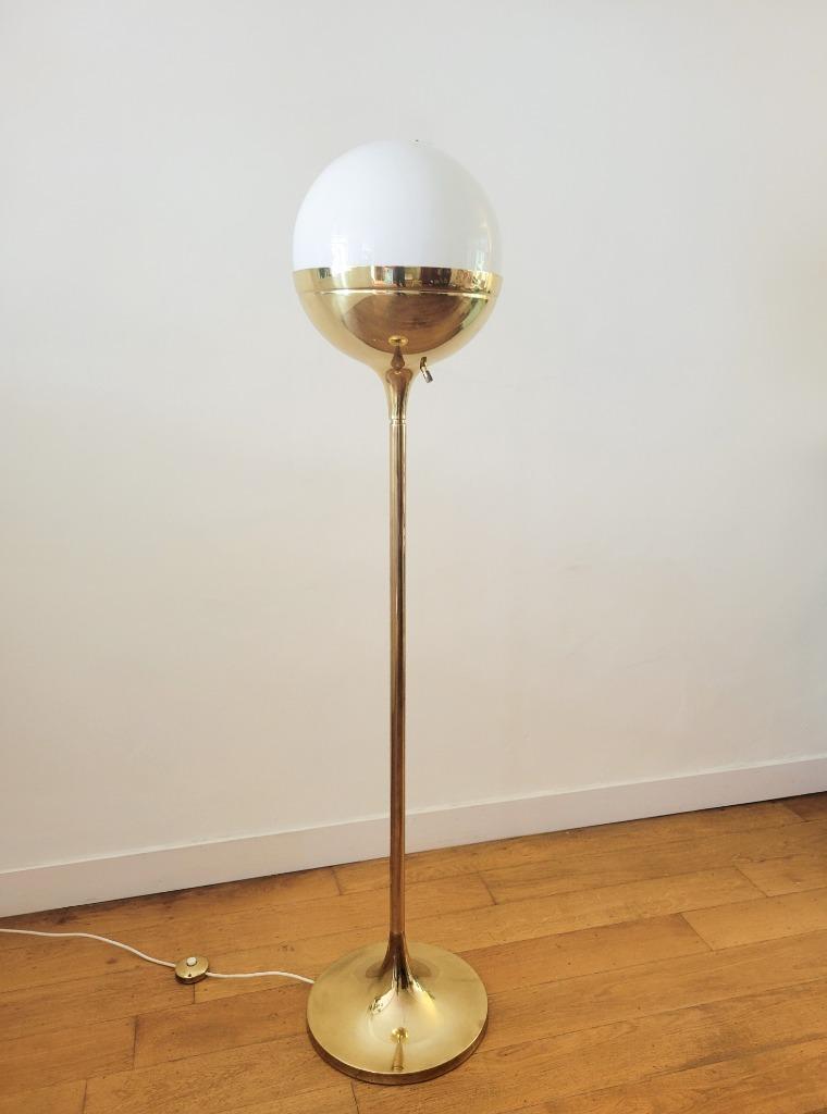 Messing Vloerlamp Van Vereinigte Werkstätten München image 2