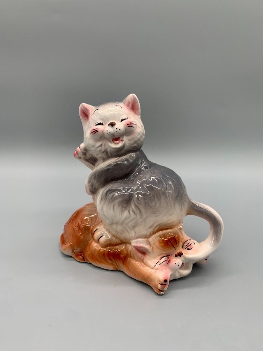 Vintage Spaarpot Katten Keramiek image 2