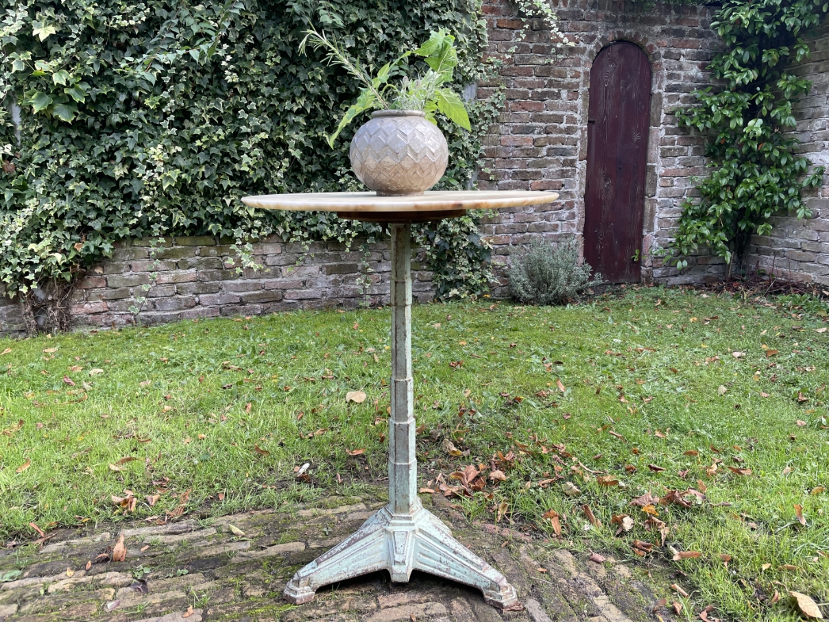 Schitterende Bistrotafel Tuintafel Met Marmer Art Deco 1930 Frans image 11