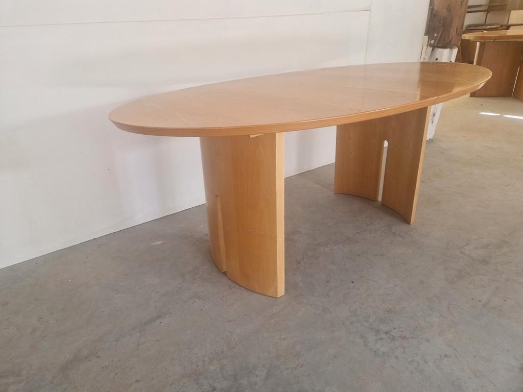 Vintage Massief Houten Ovale Uitschuifbare Eettafel Design image 10