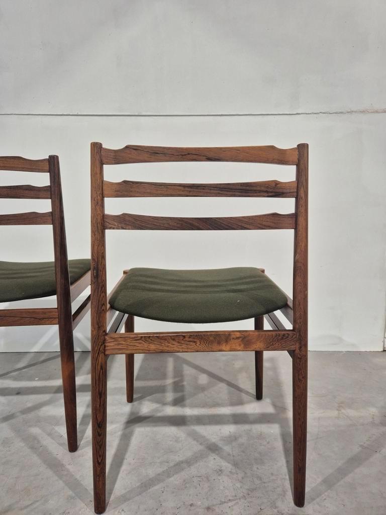 2 Vintage Pallisander Deens Design Eetkamer Stoelen image 9