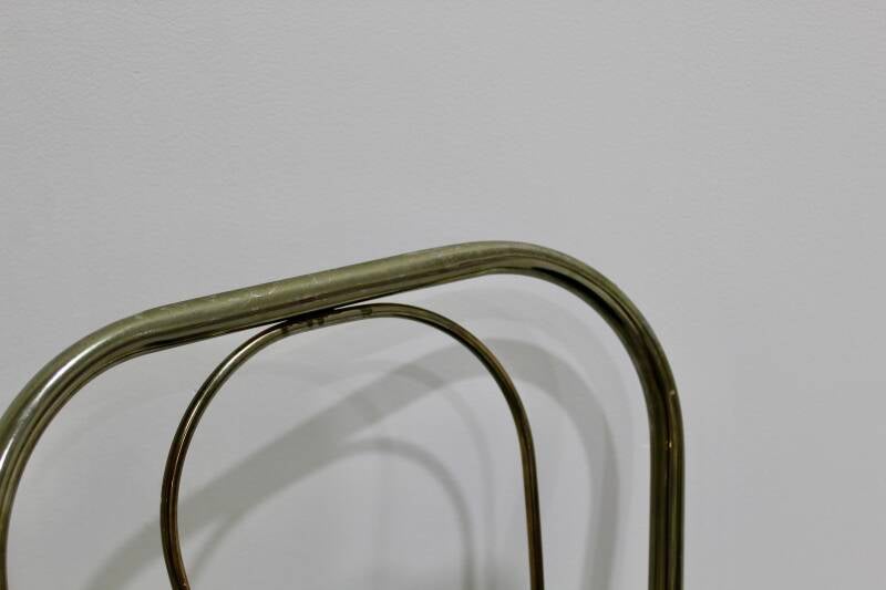 Vintage Hollywood Regency Stoel - Messing, Jaren '70 image 5