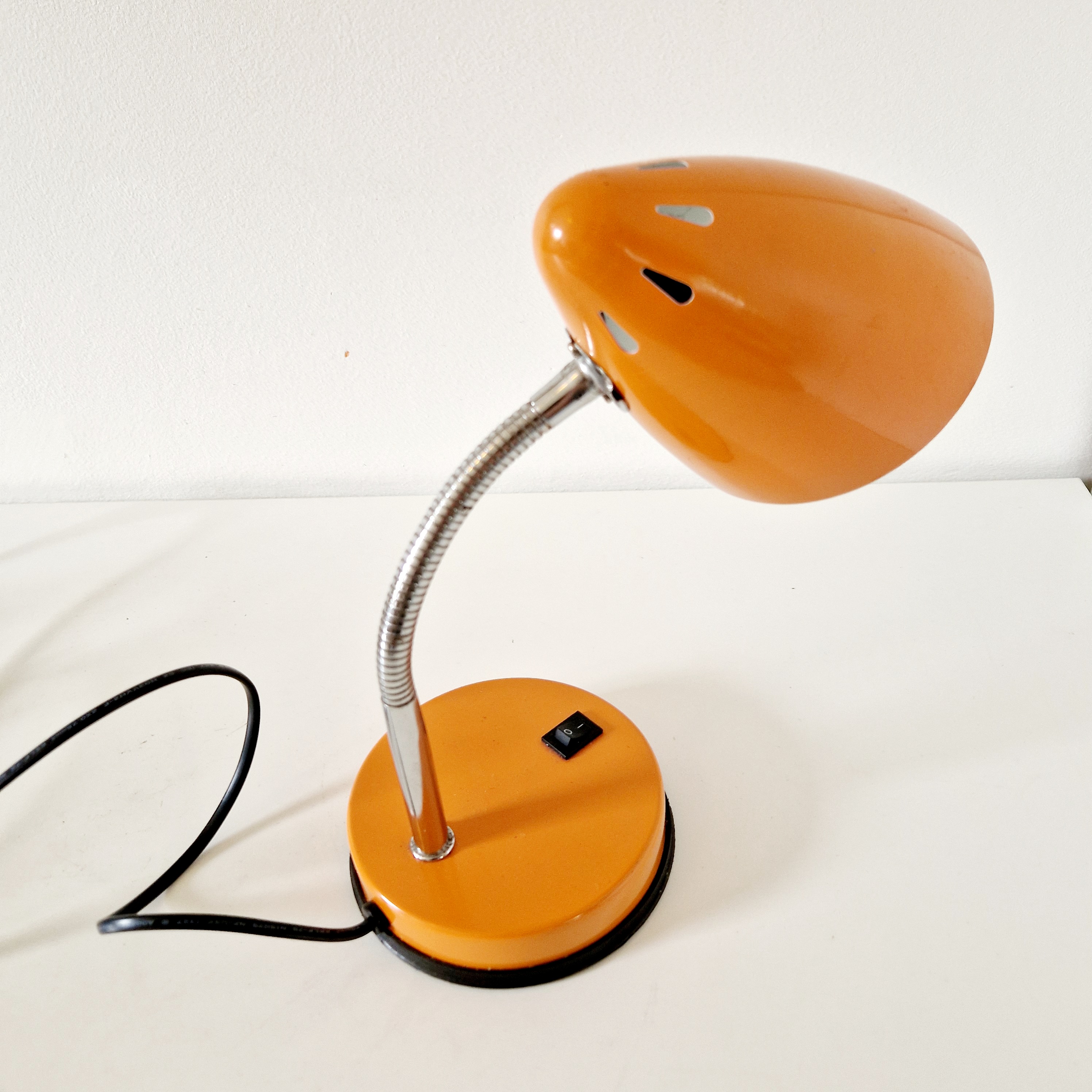 Vintage Oranje Bureau Lampje Uit De Jaren 90 image 5
