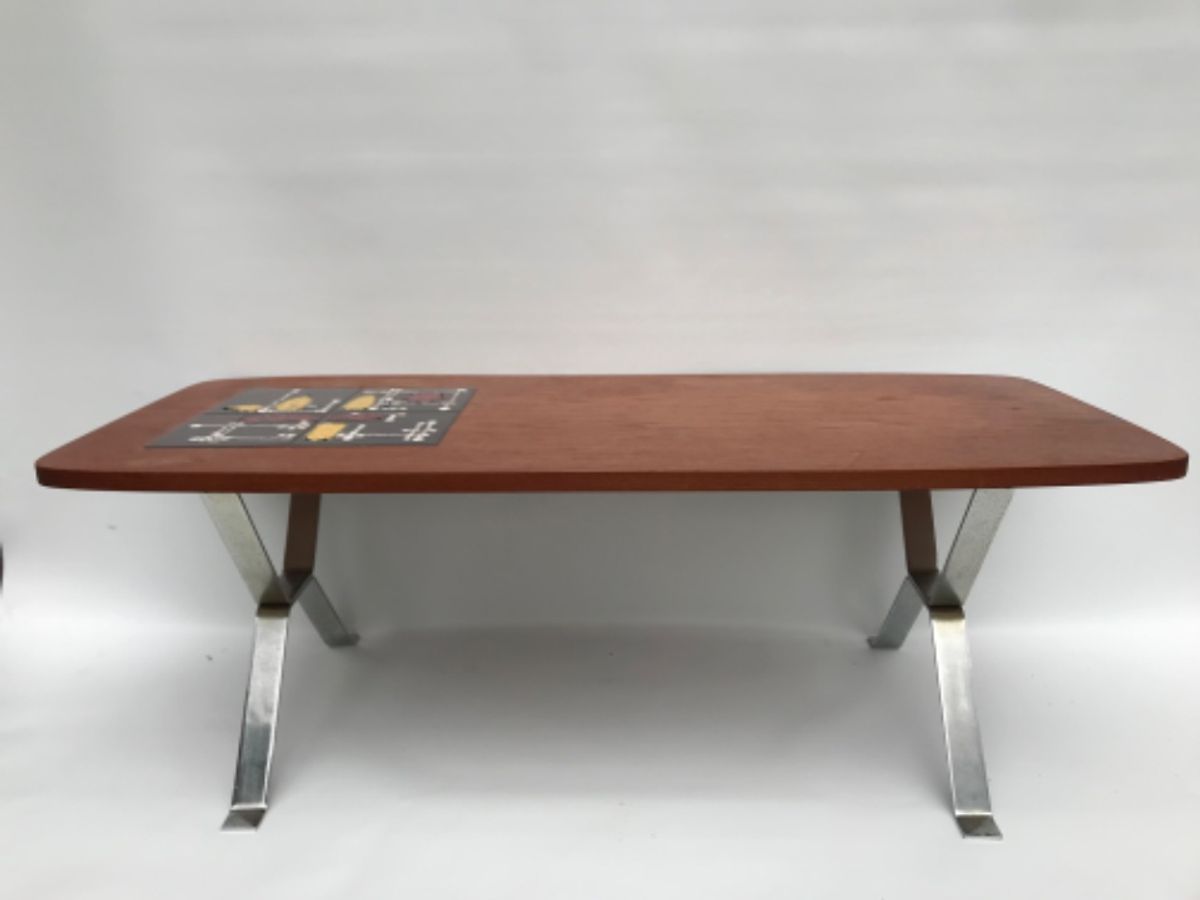 Vintage Salon Tafel Met Tegels image 5