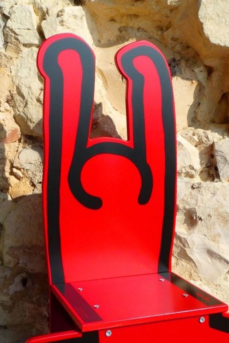 Keith Haring Kinderstoel / Decoratief Object Rood (nieuw!) image 12