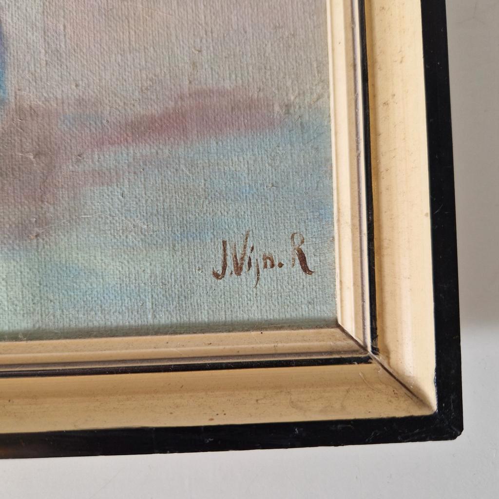 Olieverf Op Doek J Vijn . R Bloemen Schilderij image 3