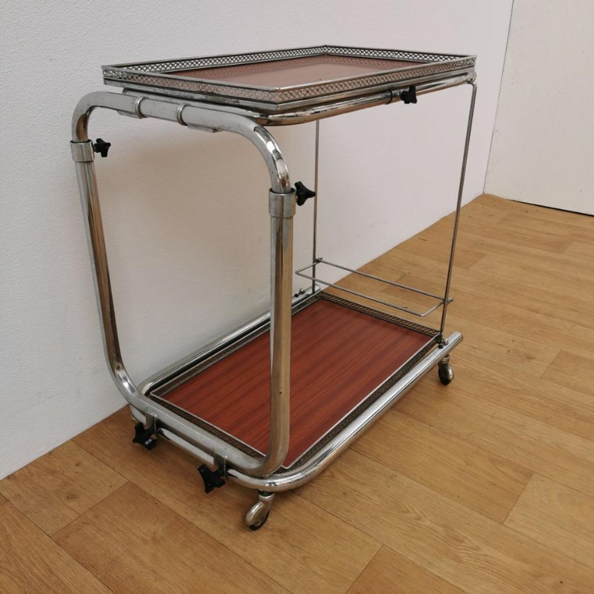 Vintage Mid Century Trolley Barcart Drankenkar Butlerwagen Serveerwagen 1 image 4