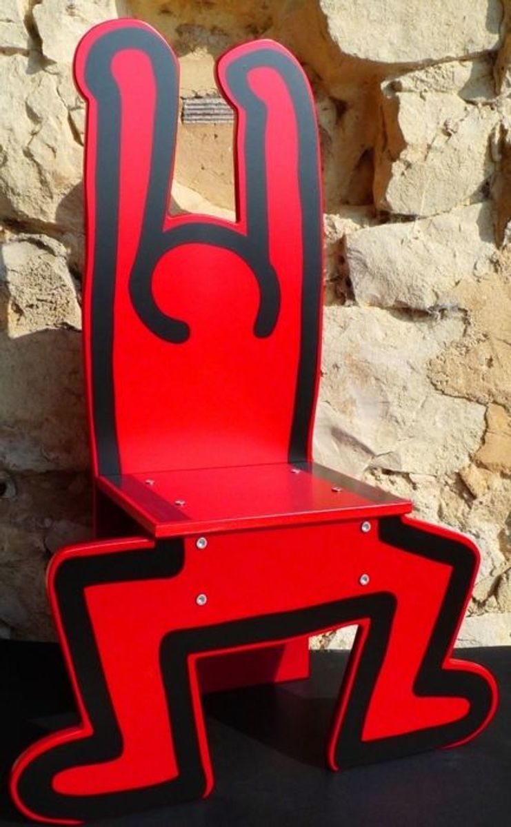 Keith Haring Kinderstoel / Decoratief Object Rood (nieuw!) image 7