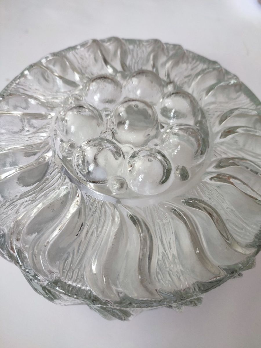 Vintage Plafondlamp Plafonnière Wandlamp Glas Organisch image 13