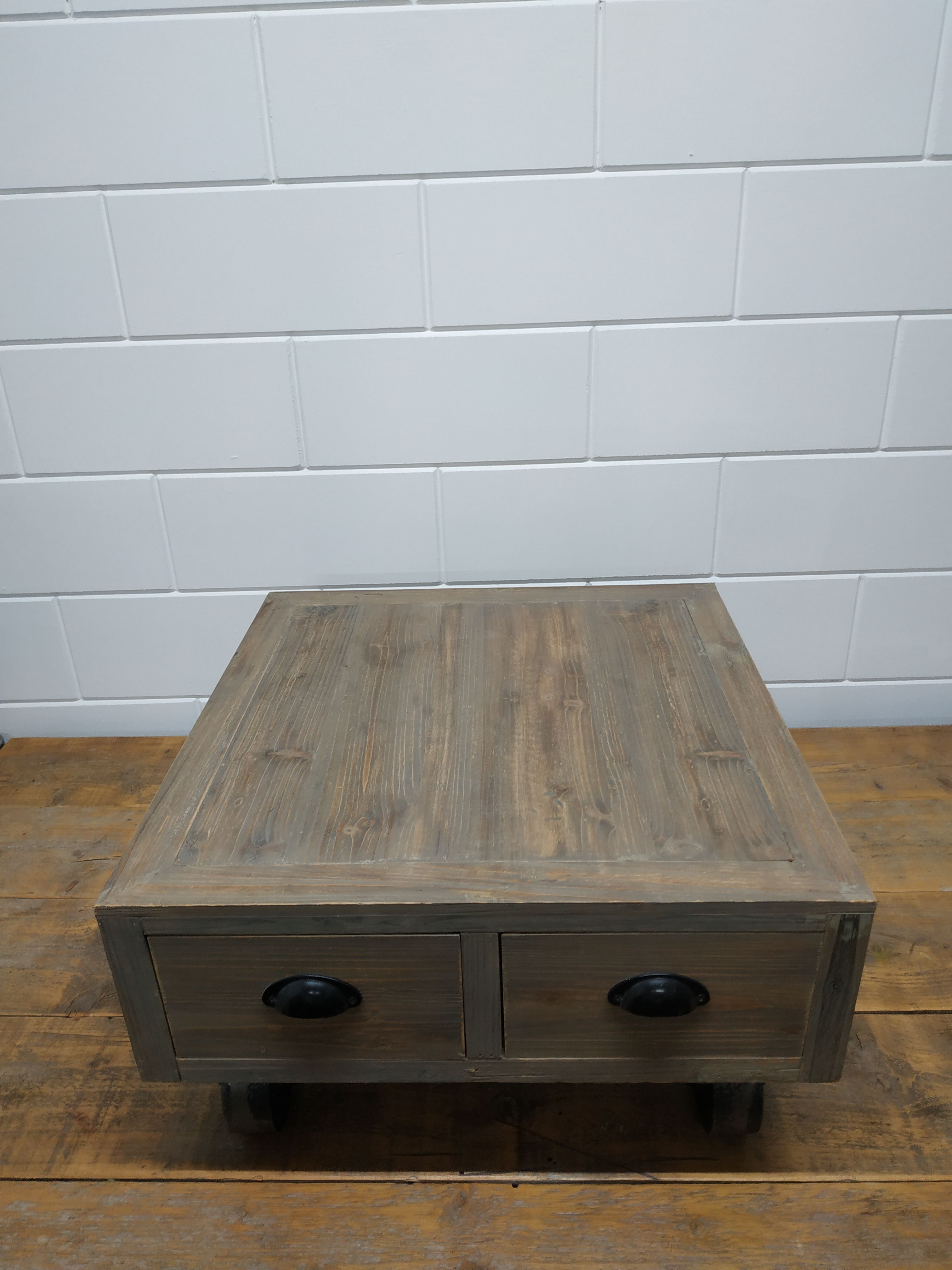 Industriële Verrijdbare Salontafel Of Planten-Koffietafel Met 4 Lades image 12