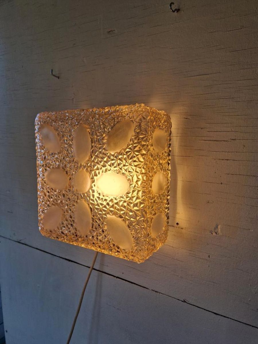 Vintage Plafonierre Of Wandlamp Glas image 2