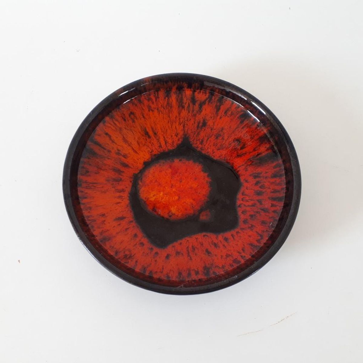 Jaren 70 Keramiek Oranje Retro Schaal image 3