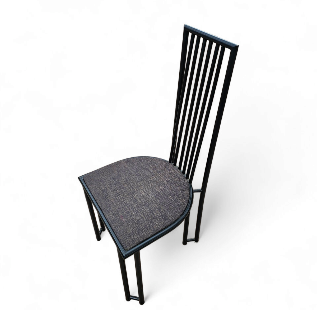 4 X Postmodern Chair / Metal Frame / 1980s image 7