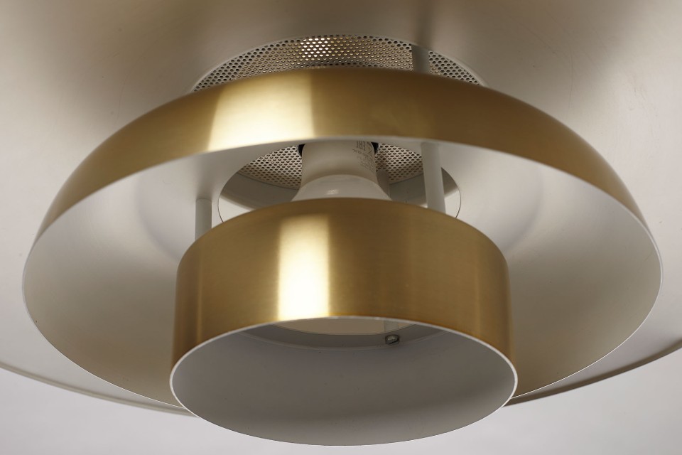 Brass Pendant Light, Denmark 1980s image 10