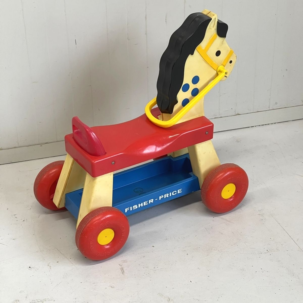 Vintage Fisher Price Paardje Loopwagen image 4