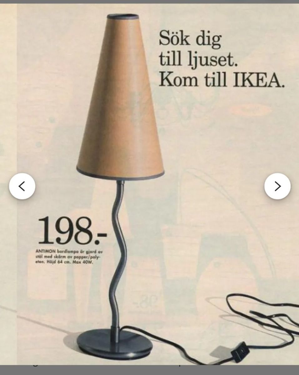 IKEA Antimon Tall Zigzag Squiggle Tafellamp Typ: B9303 10082 image 17