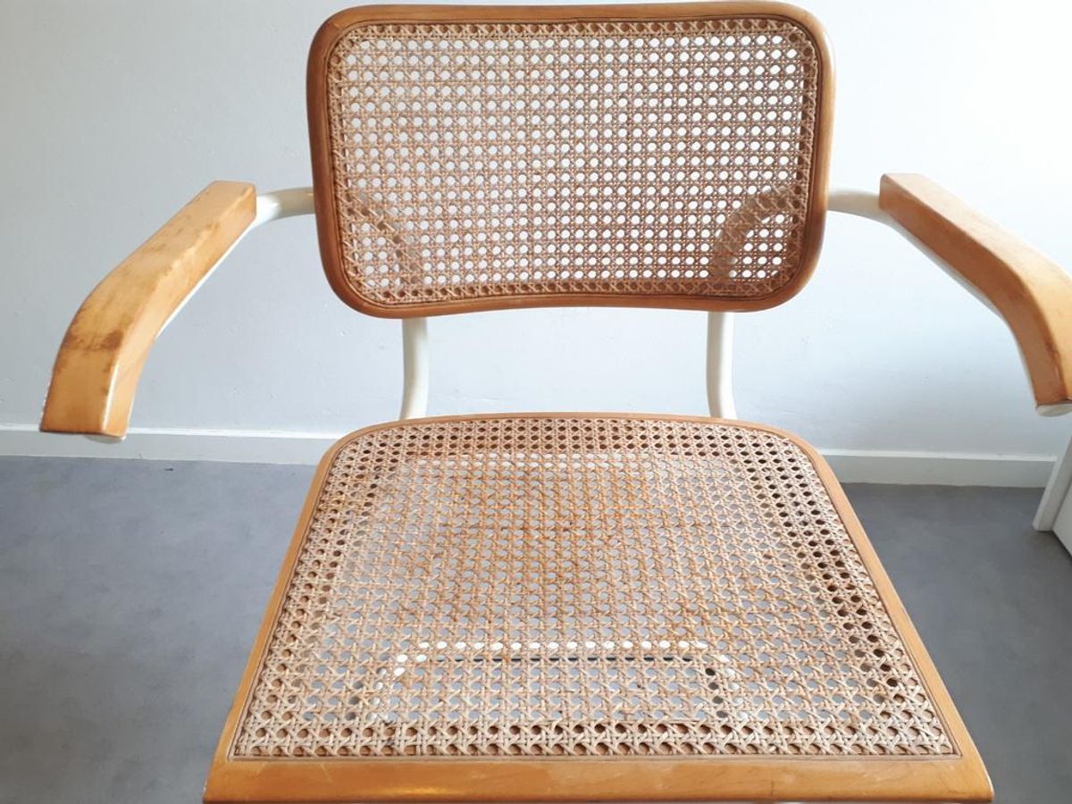 * Vintage Cesca Stoel Marcel Breuer Stijl Webbing Bureaustoel - Tnc3 image 12