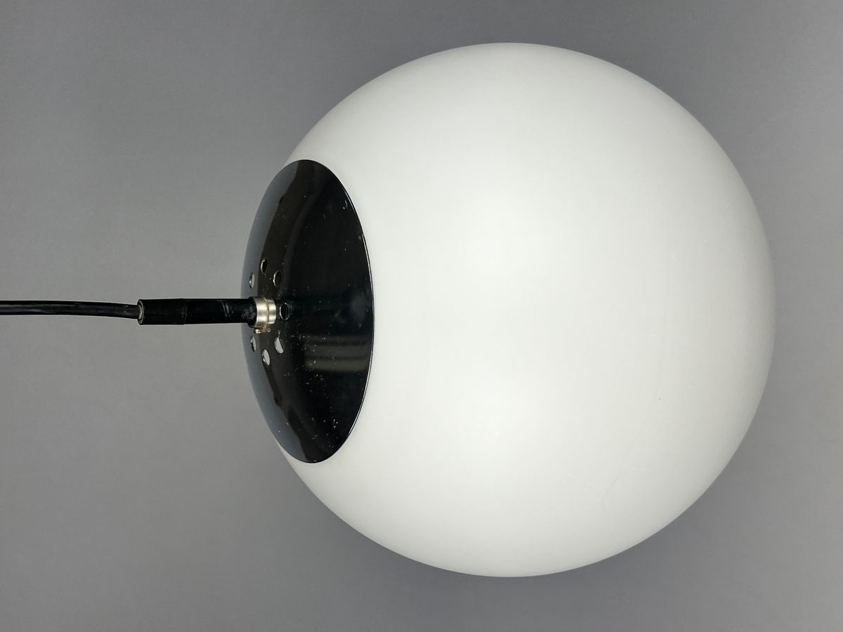 Vintage Raak Hanglamp / Bollamp, B1153 "ochtendnevel" image 16