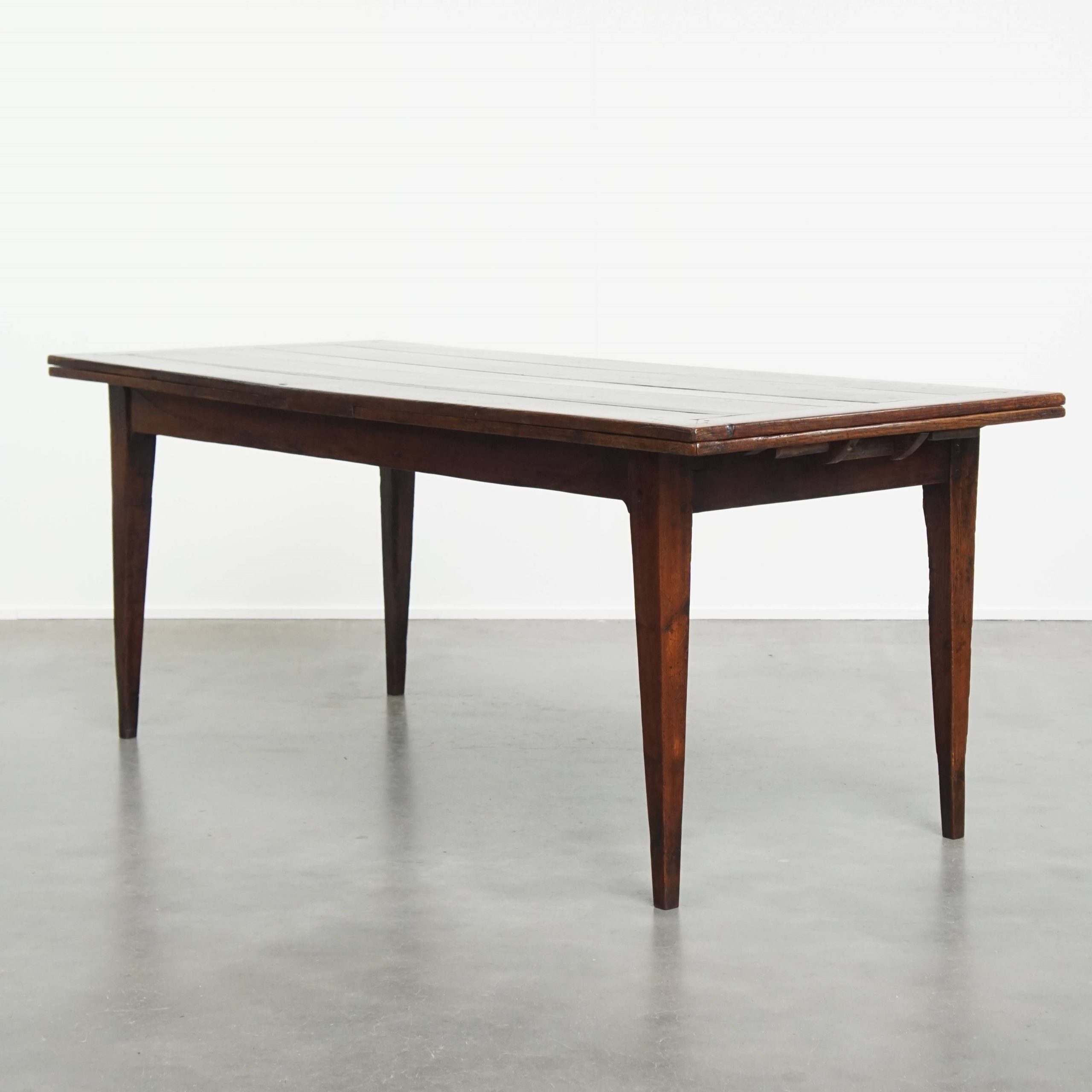 Antieke Franse Eikenhouten Uitschuifbare Xxl Eettafel Uit Eind 18e/ Begin 19e Eeuw image 2