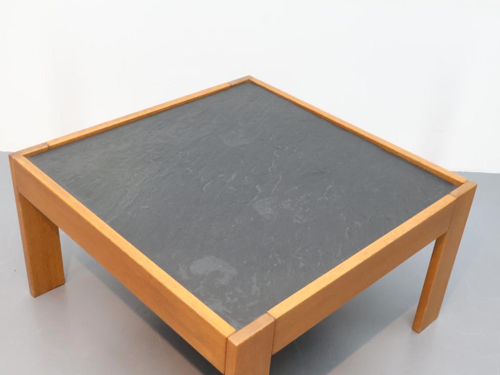 Vintage Salontafel | Leisteen | Eiken Frame image 11