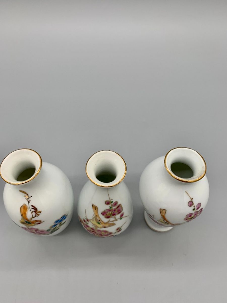 Set Vaasjes China Birds And Flowers image 9
