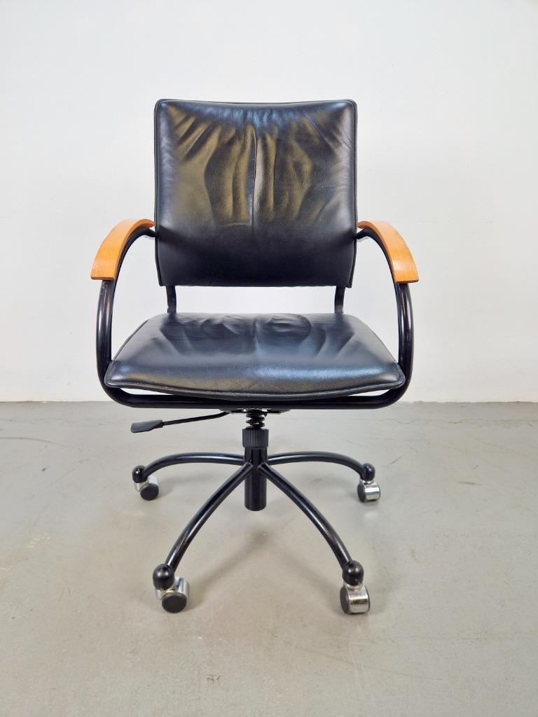 Vintage Thonet S73 Leren Bureaustoel Van Josef Gorica, 1990 image 3