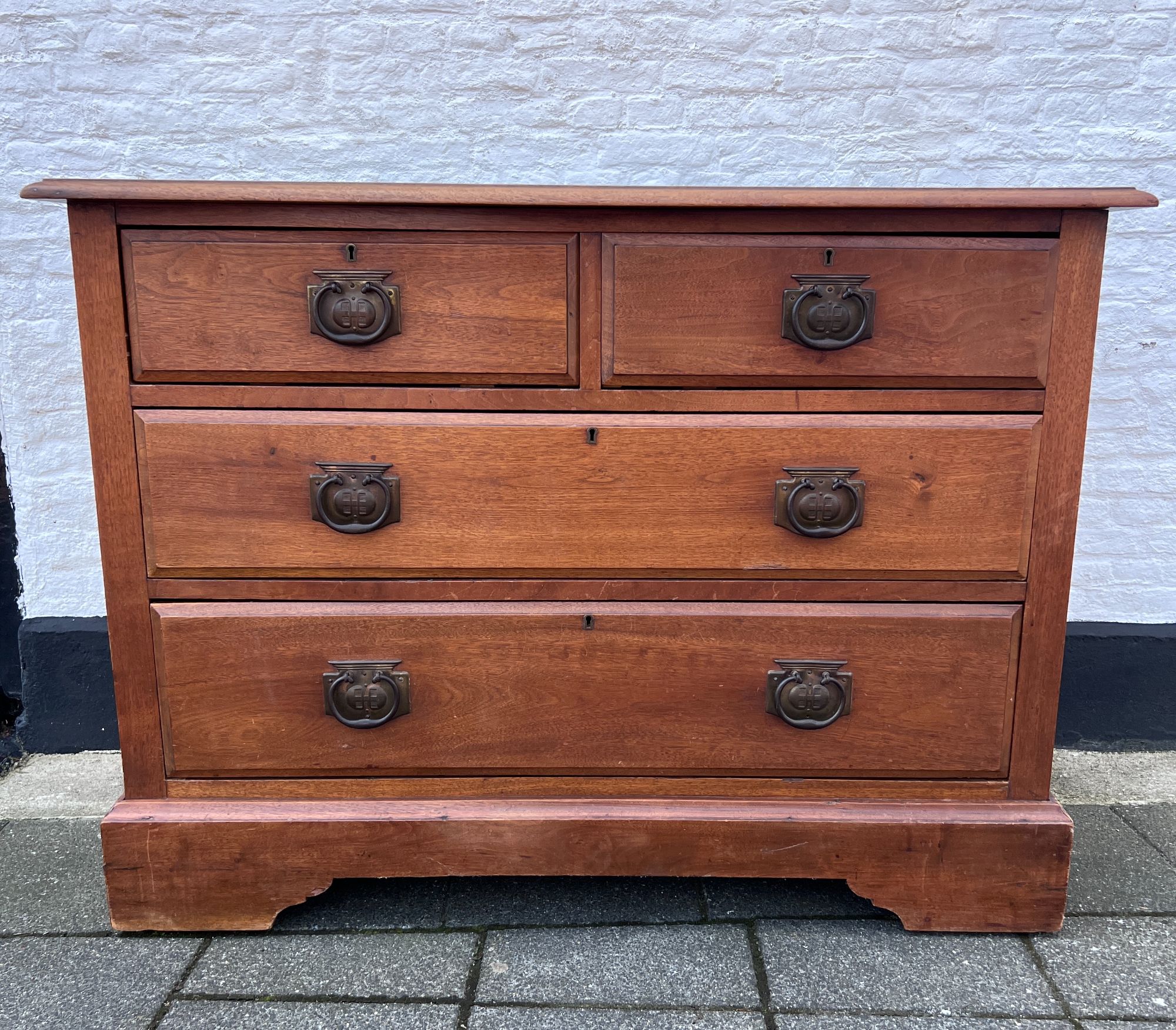 Antiek Engelse Ladekast Met 4 Lades, image 2