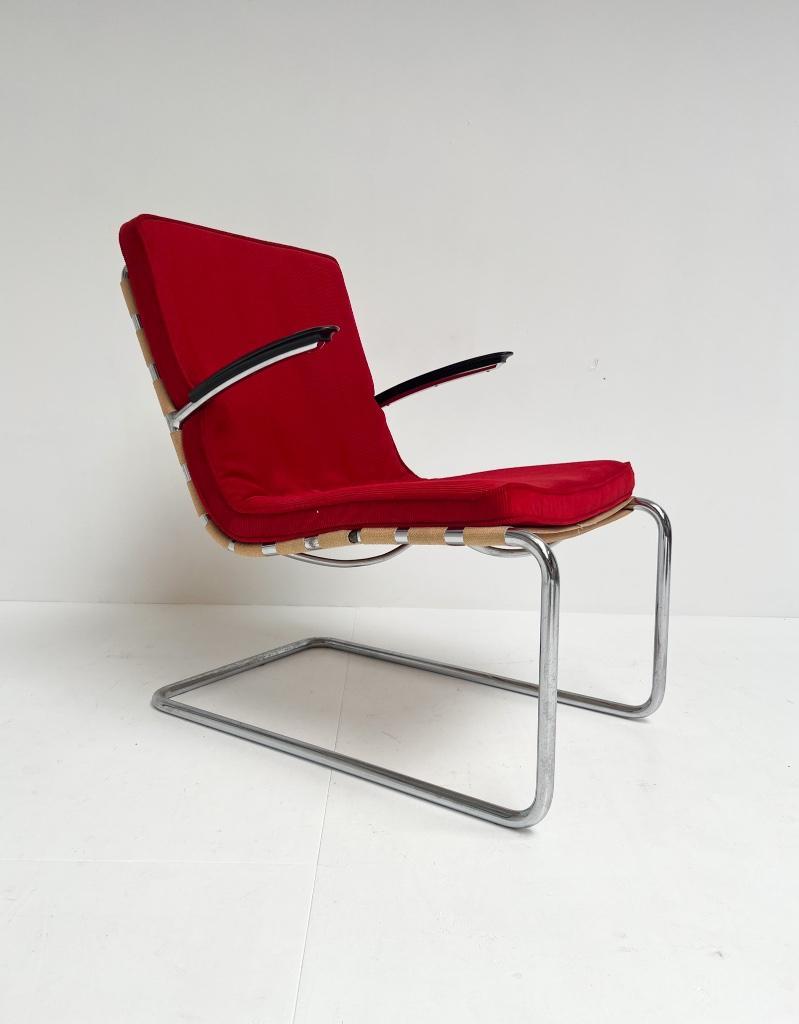 Unieke Vintage Gispen 411 Fauteuil, 1930's image 5