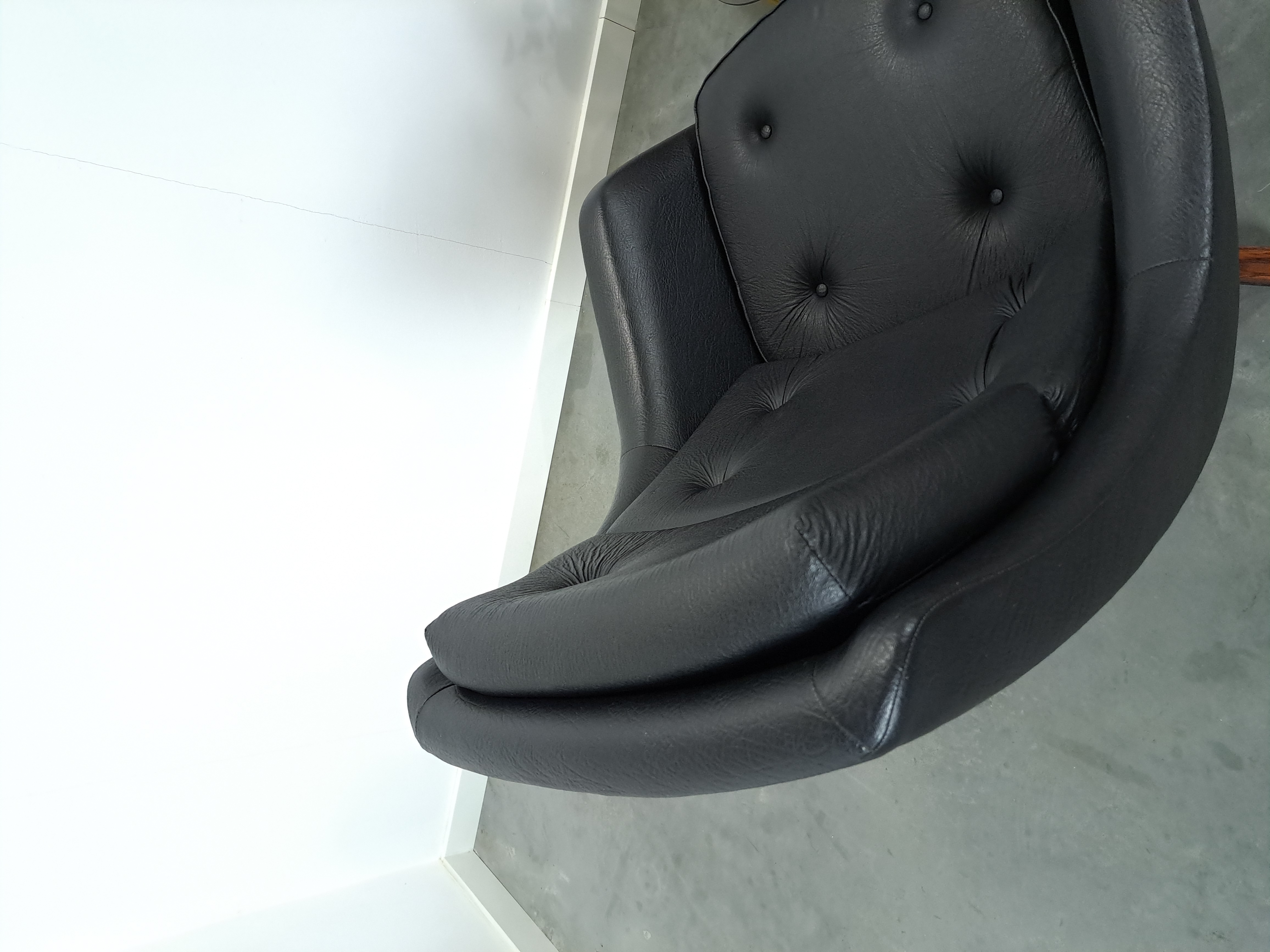 Zwarte Skai Kunstleder Draaifauteuil Uit Zweden image 11