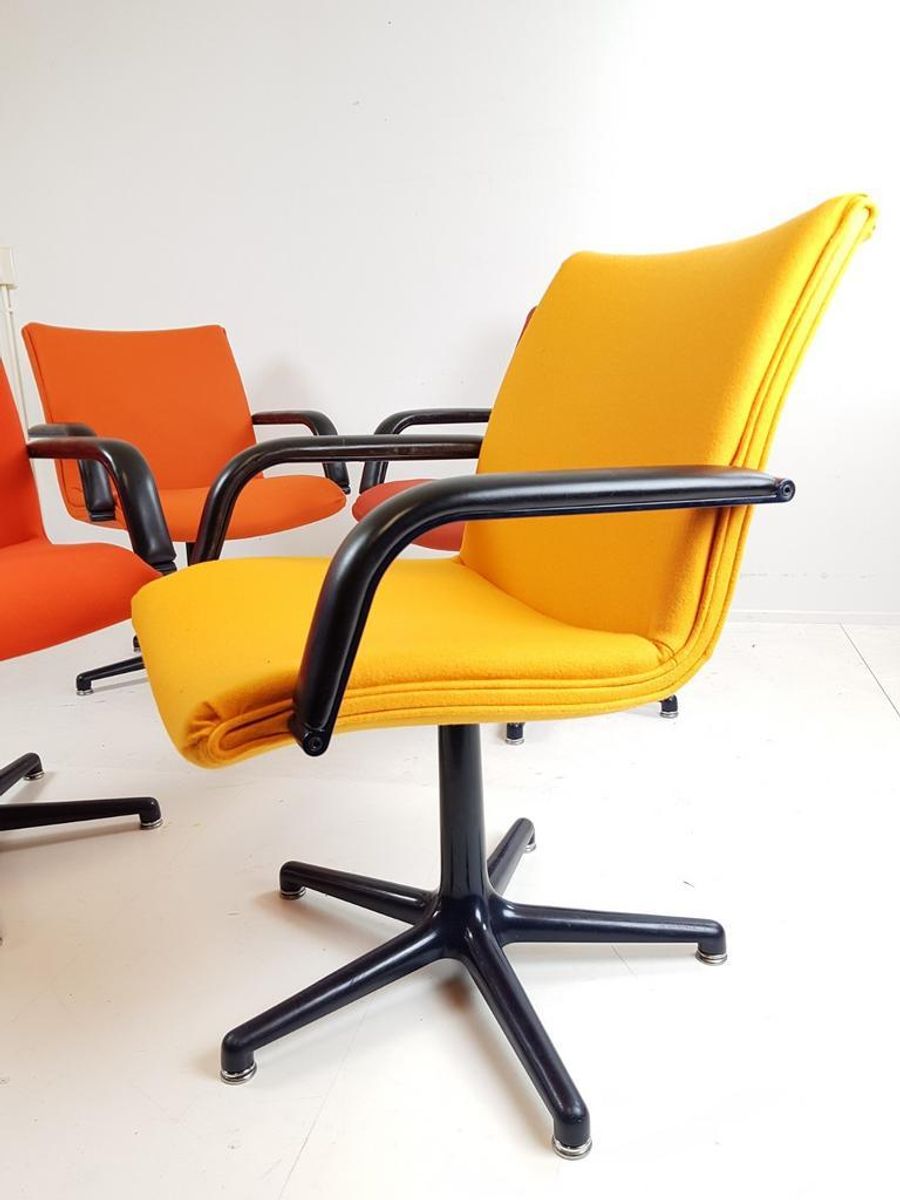 Artifort Bureaustoelen Oranje Setprijs Ploegstof image 4