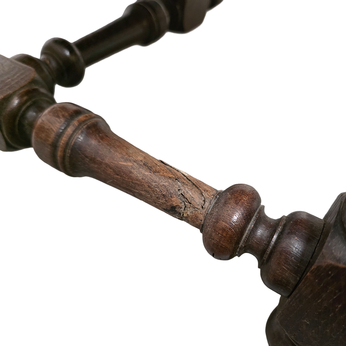 Antiek Franse Bijzettafel Met Geborduurd Blad, Eind 19e Eeuw image 4
