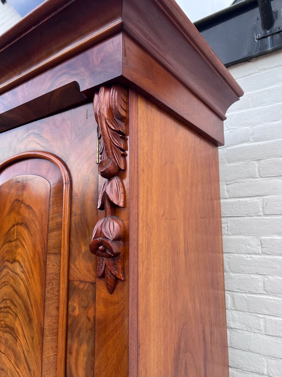Heel Mooi Antiek Engels Mahonie Driedelig Kabinet, Met Planken En 3 Lades, 210 Cm Hoog image 5
