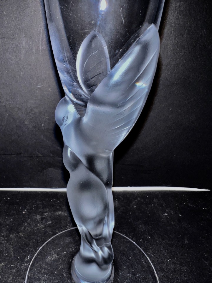 Schitterend Fabergé Champagneglas 'kissing Doves" Met Matglazen Duiven, Jaren 80 image 3