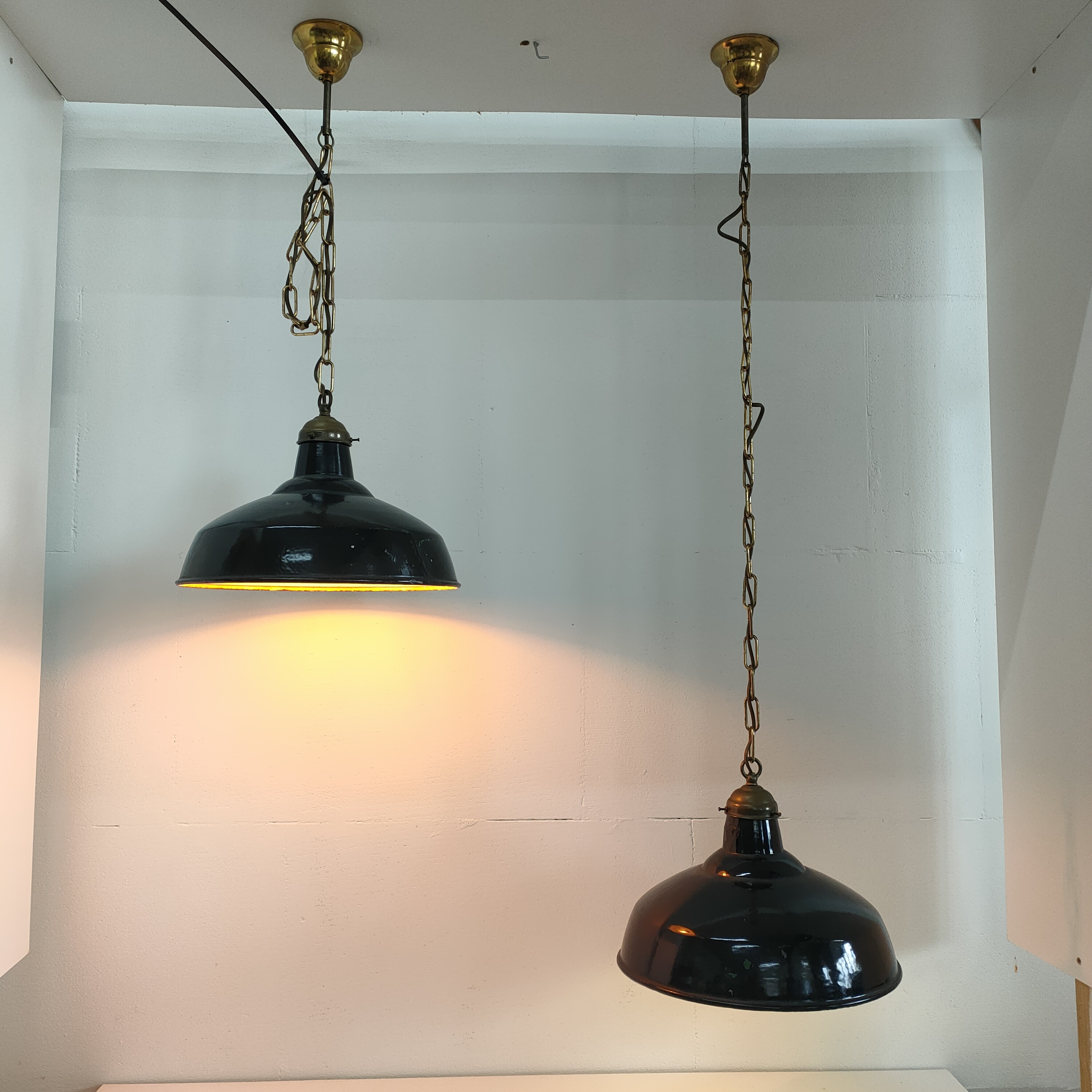Industriële Vintage Cafe/plafondlamp Metaal/emaille image 16