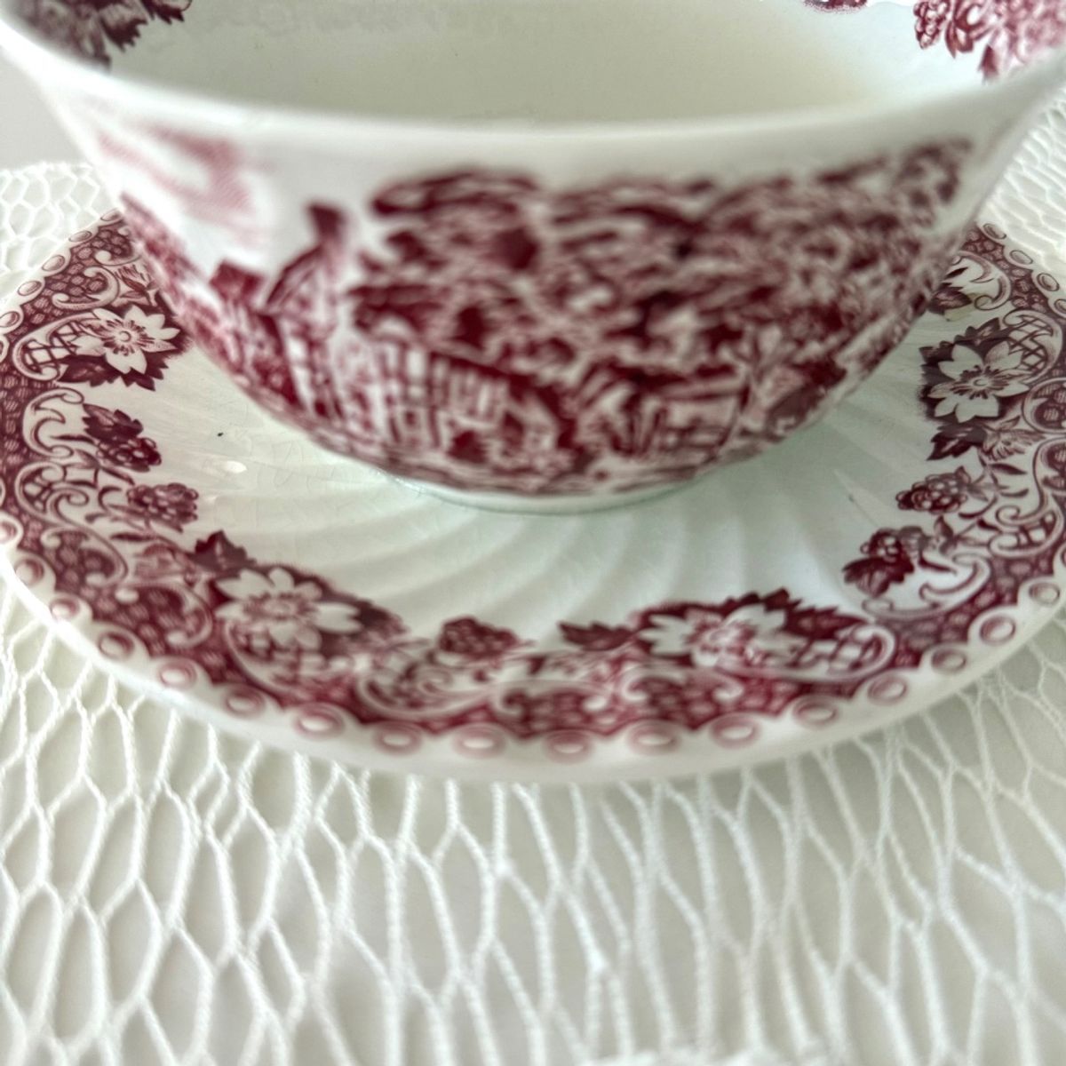 Prachtige Soepschaal Van Barratts Elizabethan Staffordshire Ware, Engels image 8
