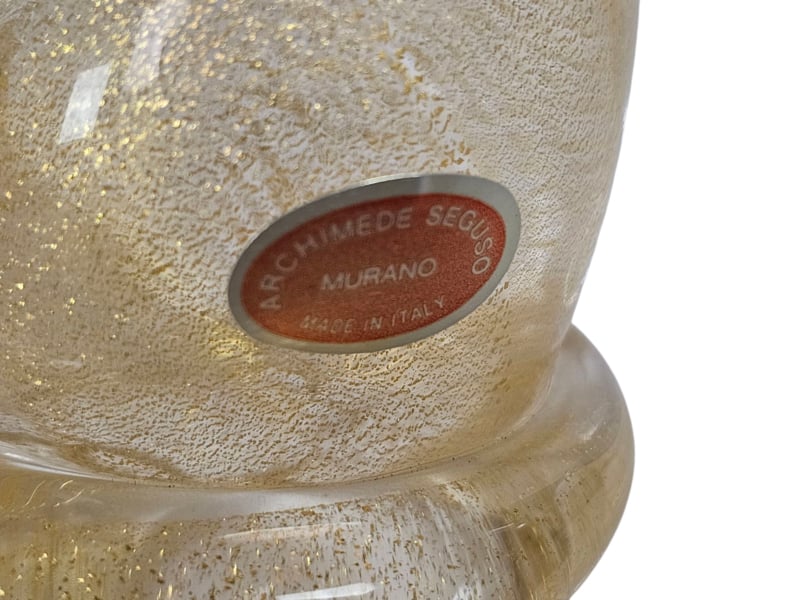 Archimede Seguso Murano - Bladgoud - Gesigneerd - Italie - 1960's image 10
