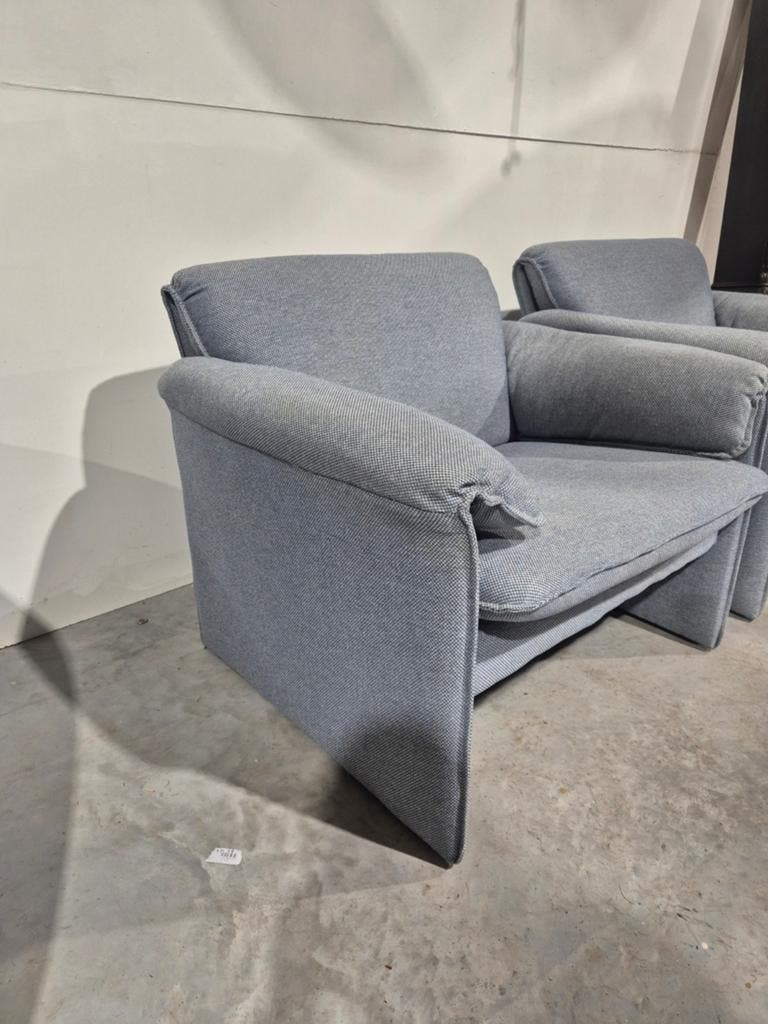 2 X Bora Bora Leolux Fauteuil Grijsblauwe Stof image 5