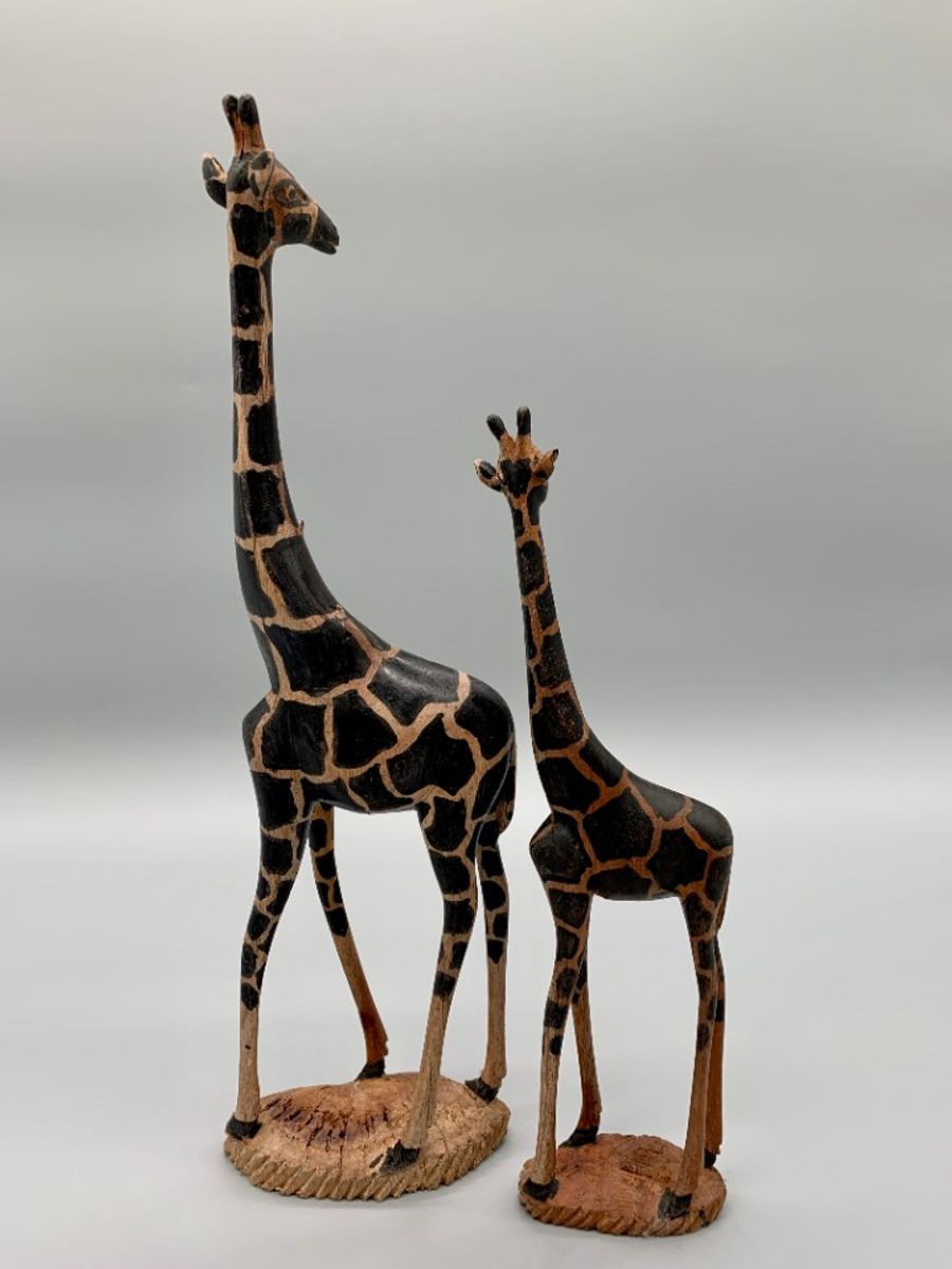 Set Vintage Houten Giraffen image 2