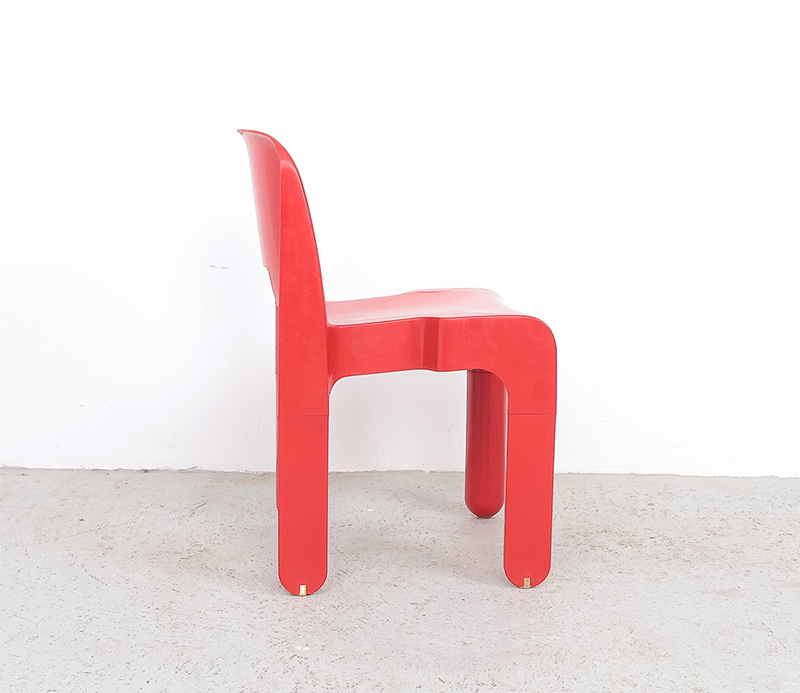 Joe Colombo Universal Stoelen Rood, 1960s image 9