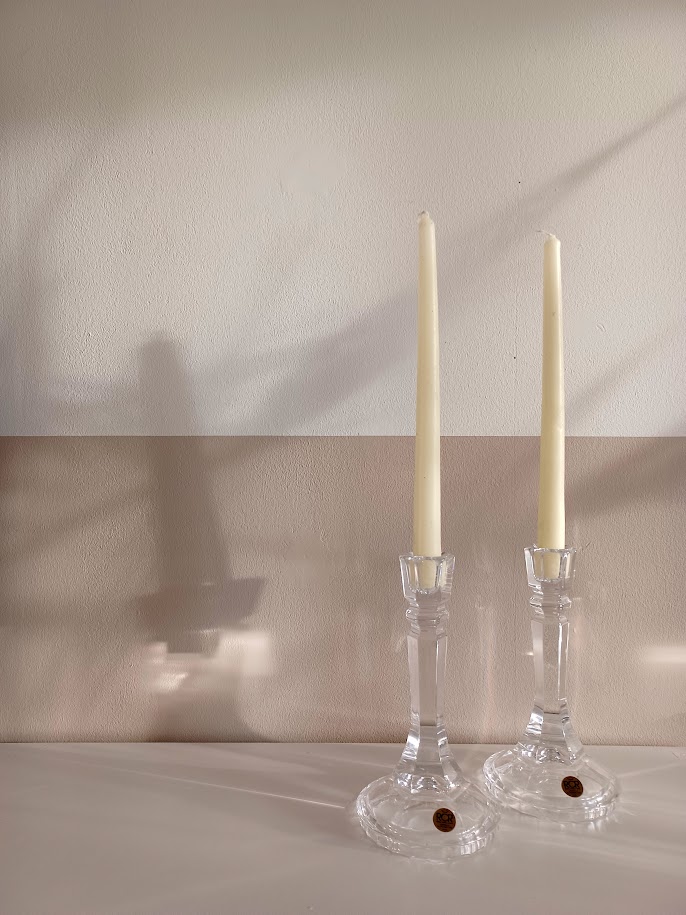 Elegante Italiaanse Vintage Loodkristallen Kaarsenhouders. Rcr Italia. image 2