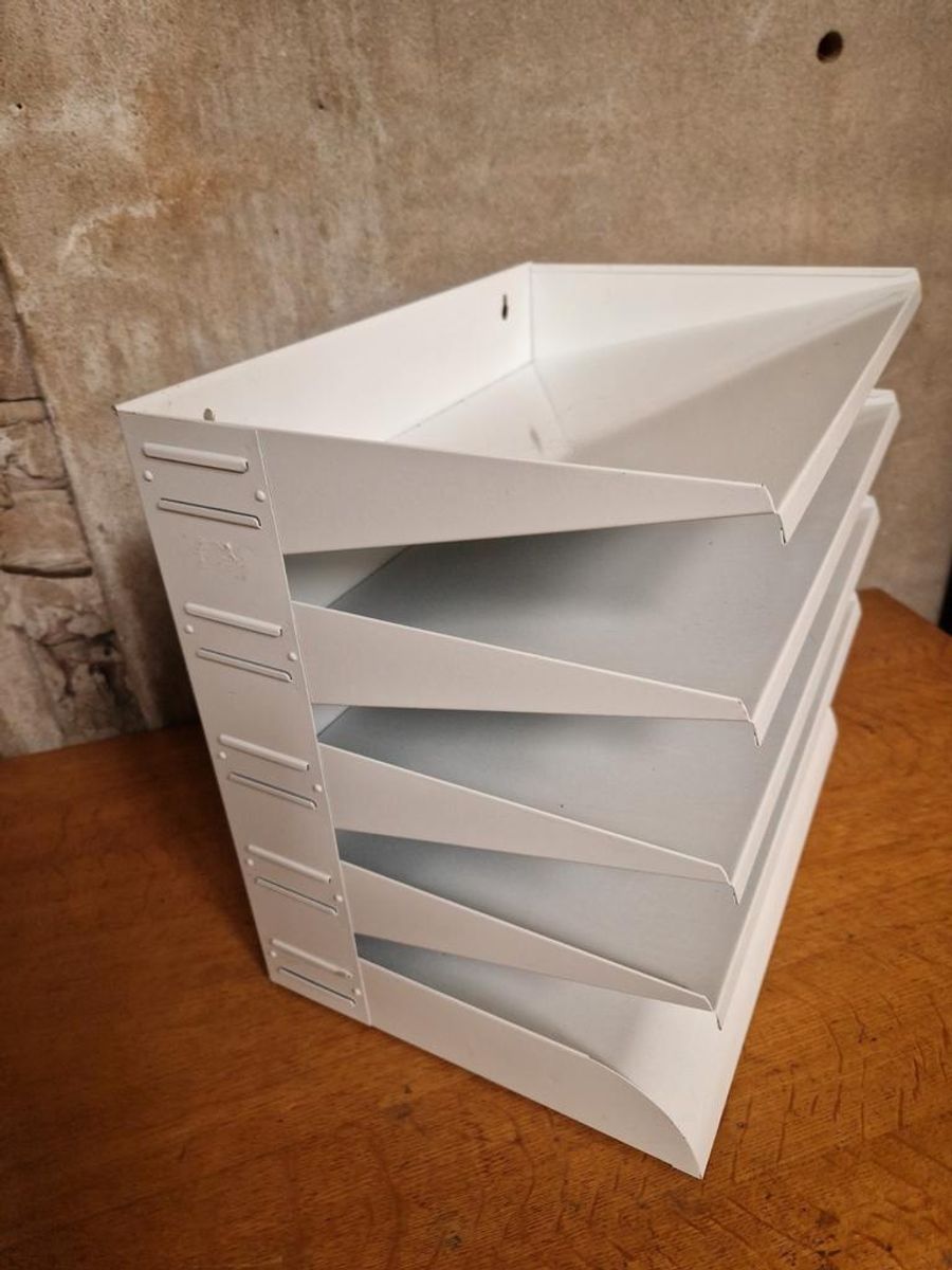 Witte Metalen Lectuurbak Wandrek Gispen image 3