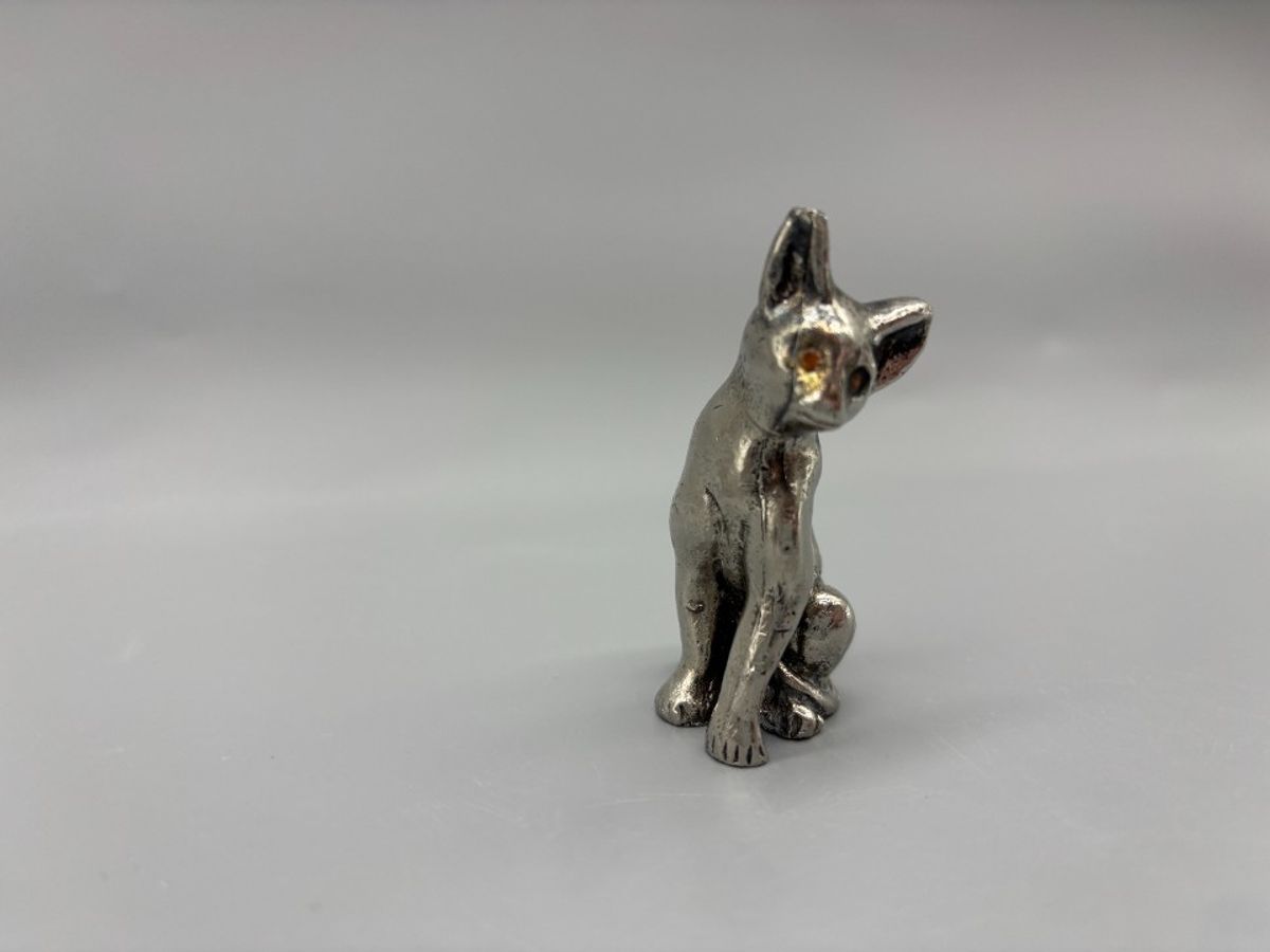 Zilveren Miniatuur Kat image 3
