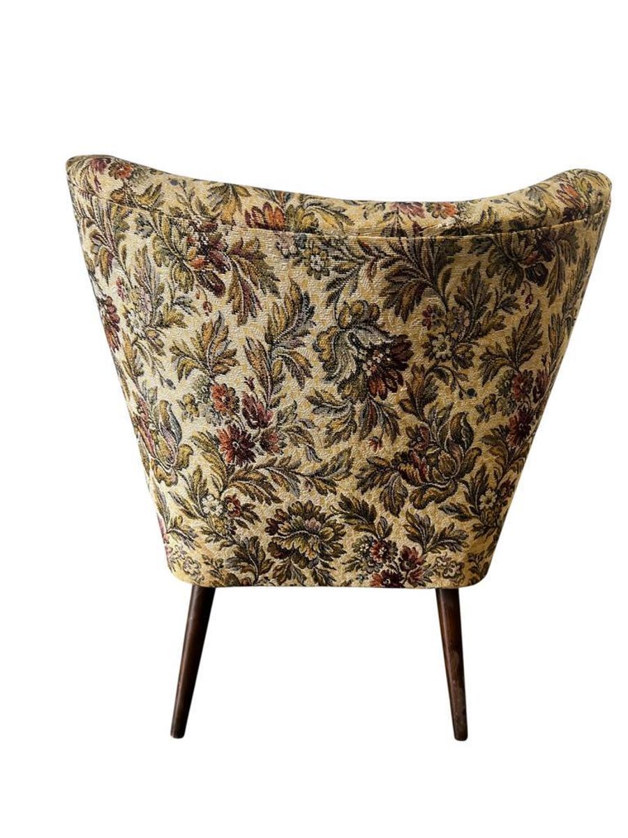 Vintage Gebloemde Cocktailstoel / Fauteuil / Eenzit image 2
